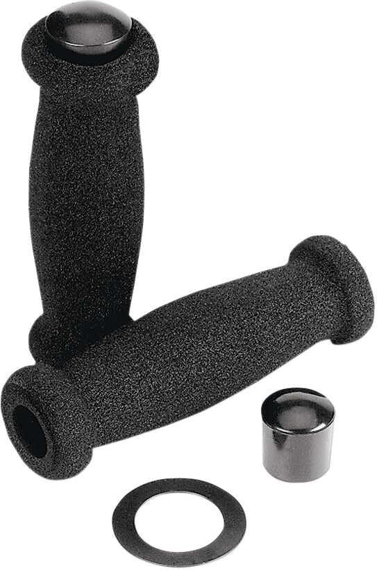 Parts Unlimited Foam Grip Set - Black, Flat
