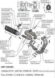 LEOVINCE LV One Evo Carbon Full-System Exhaust - Full System - 14361EK
