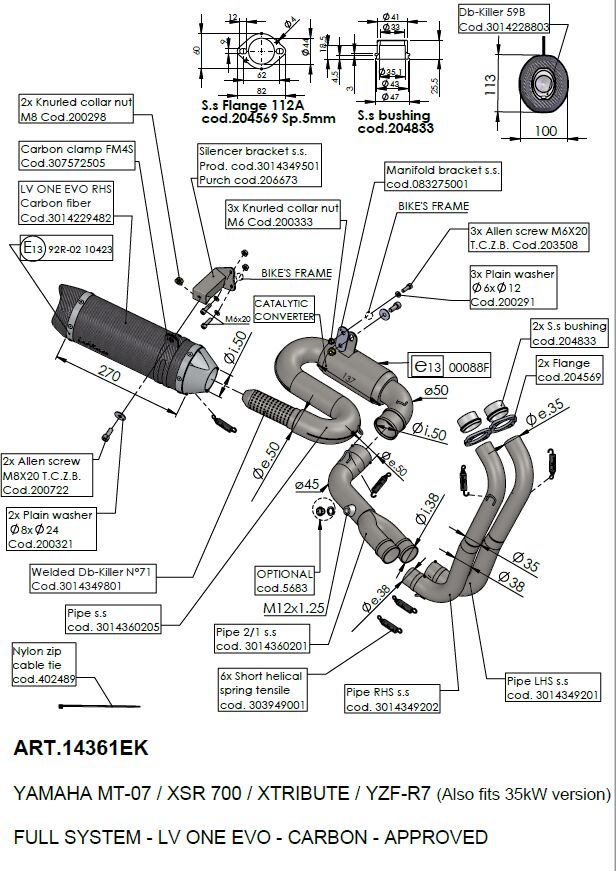 LEOVINCE LV One Evo Carbon Full-System Exhaust - Full System - 14361EK