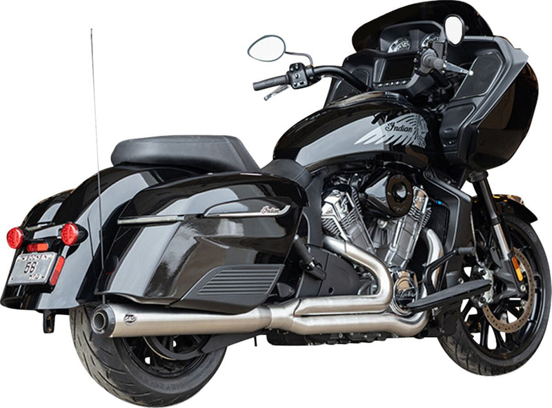 S&S Cycle 2-into-1 Qualifier Exhaust System - Brushed - Race