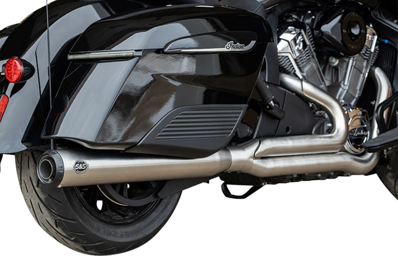 S&S Cycle 2-into-1 Qualifier Exhaust System - Brushed - Race
