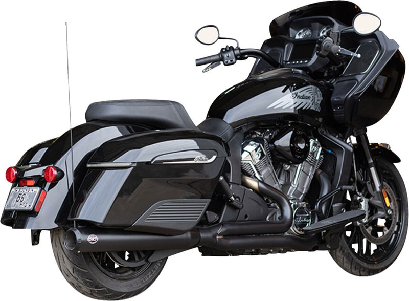 S&S Cycle 2-into-1 Qualifier Exhaust System - Guardian Black - Race