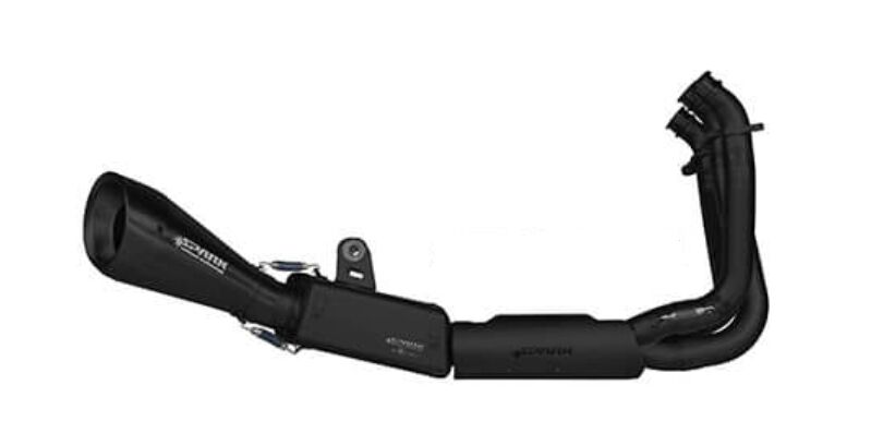 SPARK 60'S Silencer Full Exhaust System, Collector with pre-silencer BOX in AISI 304 stainless steel - Matte Black, Full System