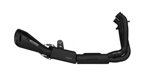 SPARK 60'S Silencer Full Exhaust System, Collector with pre-silencer BOX in AISI 304 stainless steel - Matte Black, Full System