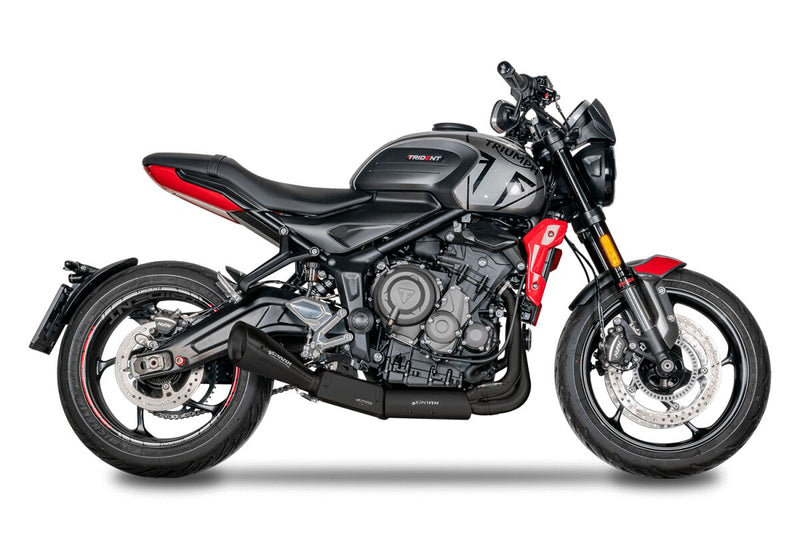 SPARK 60'S Silencer Full Exhaust System, Collector with pre-silencer BOX in AISI 304 stainless steel - Matte Black, Full System