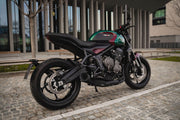 SPARK 60'S Silencer Full Exhaust System, Collector with pre-silencer BOX in AISI 304 stainless steel - Matte Black, Full System