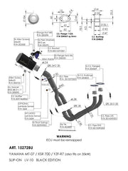 LEOVINCE LV-10 Black Edition Full-System Exhaust - Black, Silver, Full System