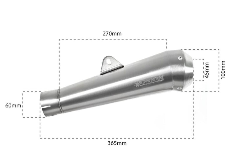 SPARK GP-STYLE Slip-On Muffler - GP Style, Stainless Steel