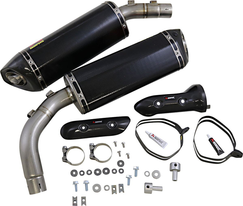 Akrapovic Carbon Fibre Slip-On Line Mufflers - Black