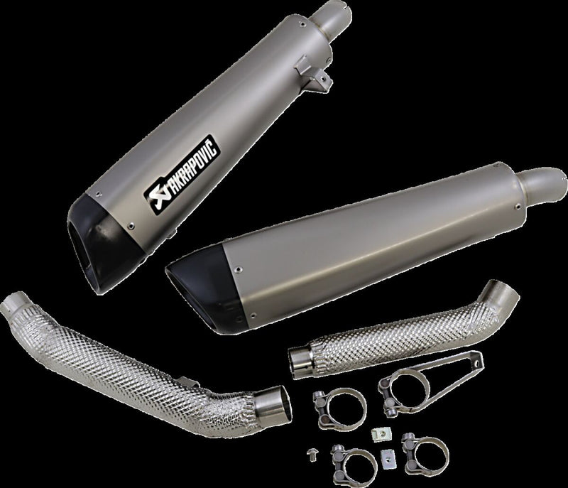 Akrapovic Titanium Slip-On Line Muffler - Silver - S-T12SO3-HCQT