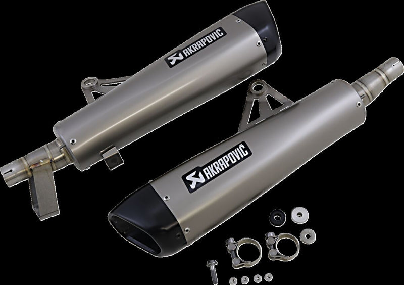 Akrapovic Titanium Slip-On Line Muffler - Silver - S-T12SO4-HCQT