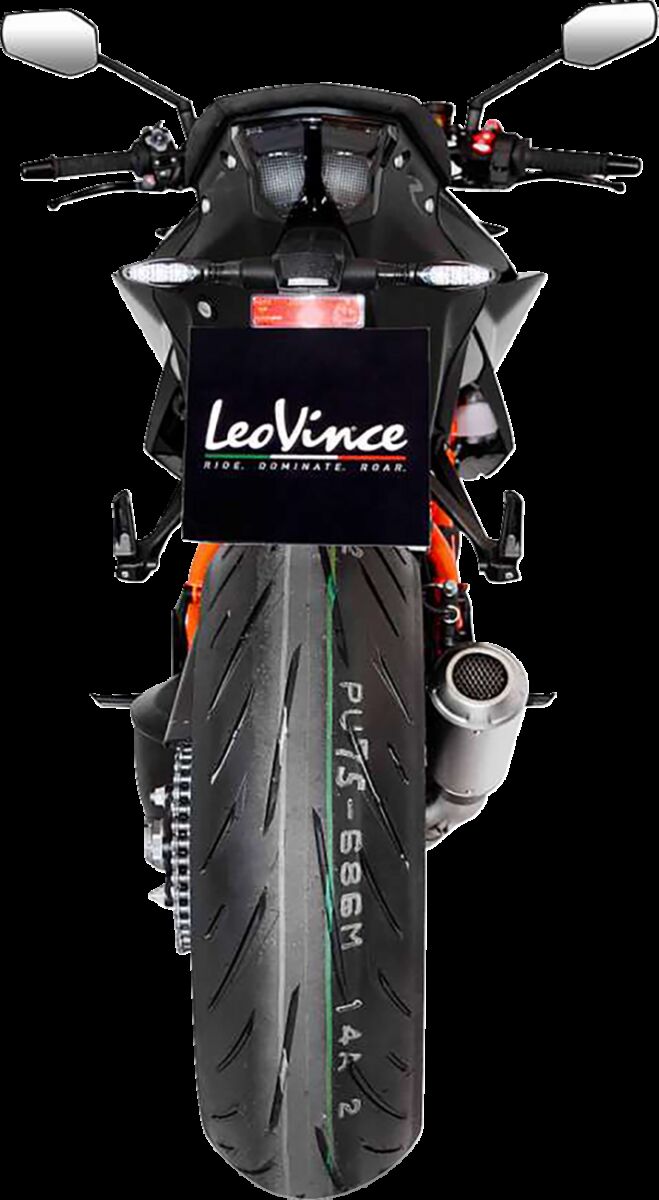 LEOVINCE LV-10 Slip-On Muffler - Titanium Look - 15243U