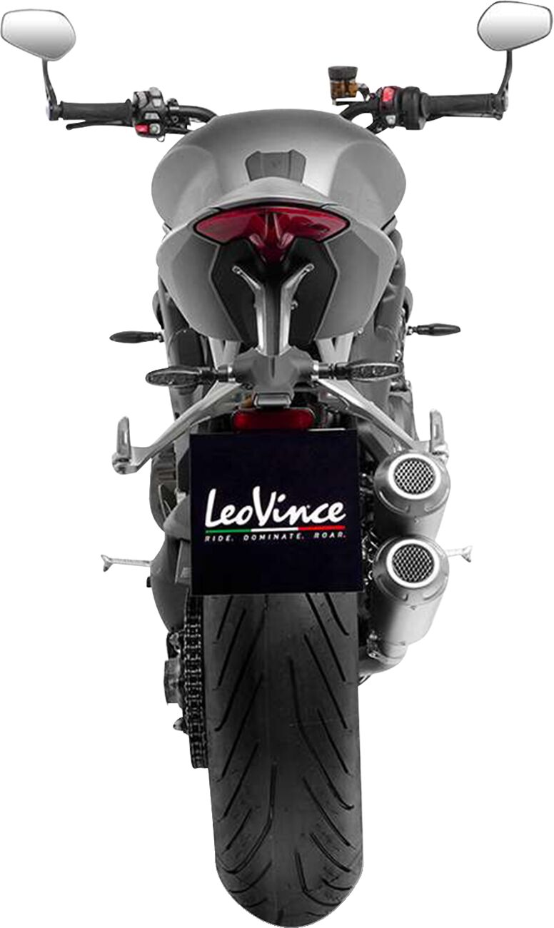 LEOVINCE LV-10 Slip-On Muffler - Matte, Stainless Steel