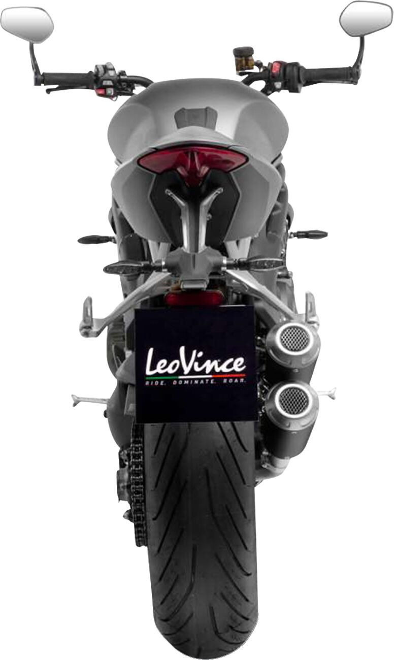 LEOVINCE LV-10 Slip-On Muffler - LV-10 Black, Black, Matte - 15247B