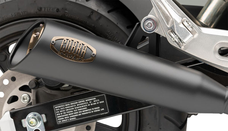 Cobra Bronze Tip Slip-On Muffler - Powder-Coated