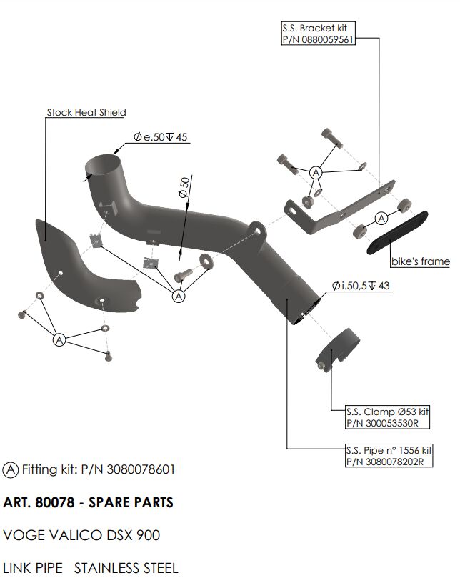 LEOVINCE Link Pipe - 80078