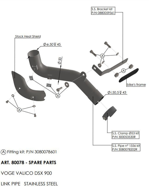 LEOVINCE Link Pipe - 80078