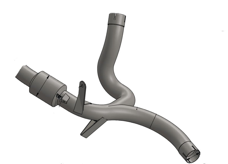 LEOVINCE Mid, Link & Y Pipe - Stainless Steel - Cat Eliminator,  Mid Pipe