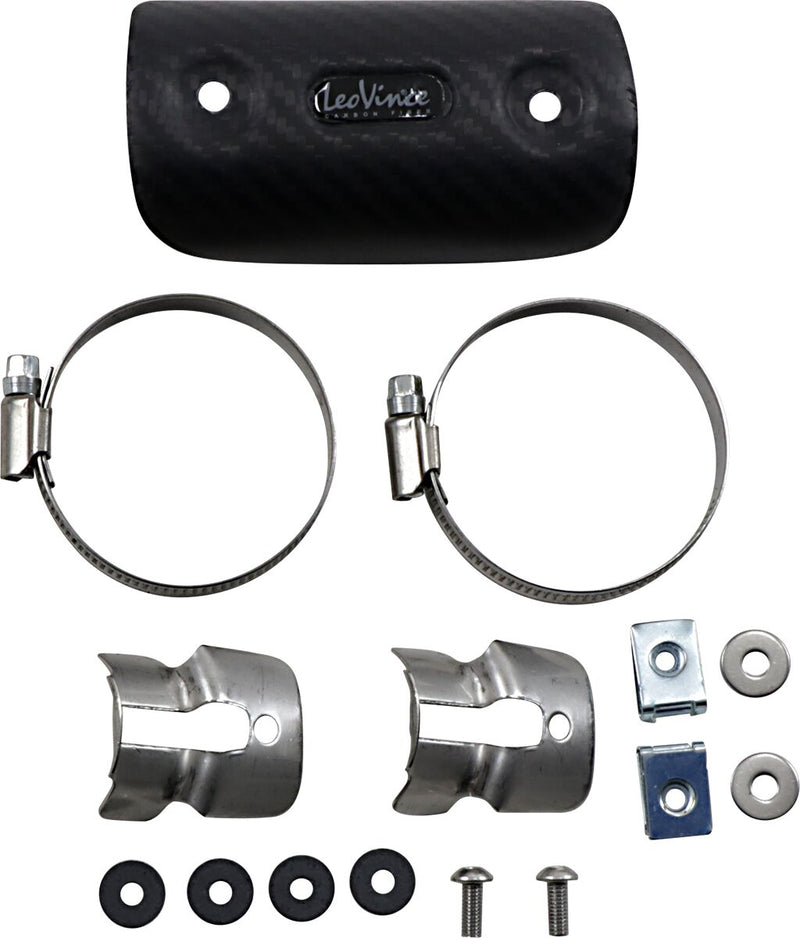 LEOVINCE Universal Clamp-On Heat Shield - Black