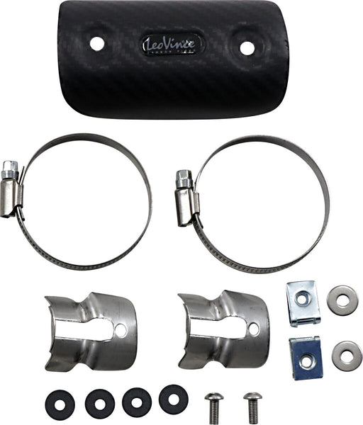 LEOVINCE Universal Clamp-On Heat Shield - Black