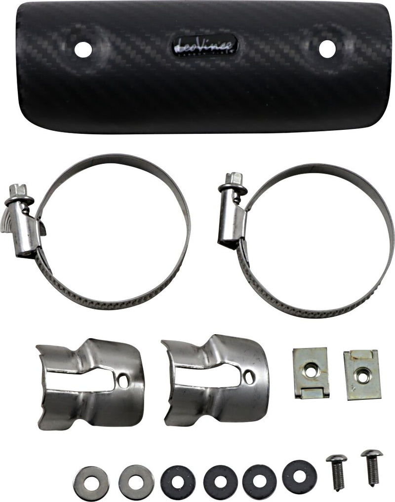 LEOVINCE Universal Clamp-On Heat Shield - Black