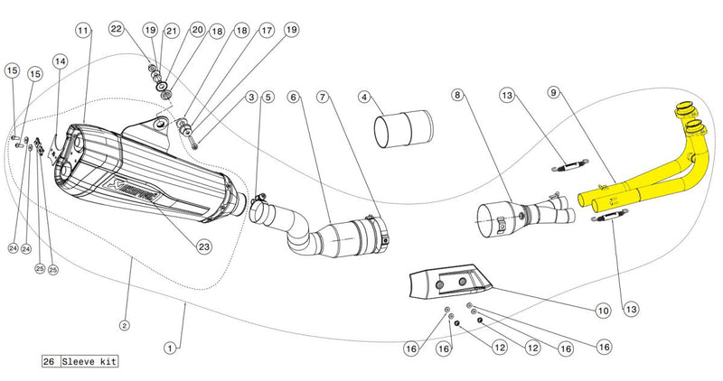 Akrapovic Headpipes - Akrapovic Replacement - Silver - Head Pipe - H-Y5R1