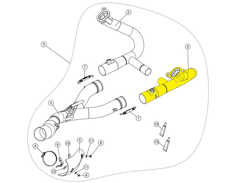 Akrapovic Headpipes - Akrapovic Replacement - Silver - Head Pipe - H-B12R4R