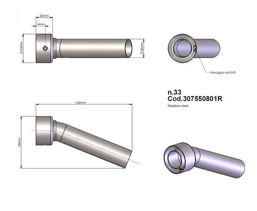 LEOVINCE DB Killer Insert - Decibel Killer, Noise Damper Insert - 307550801R