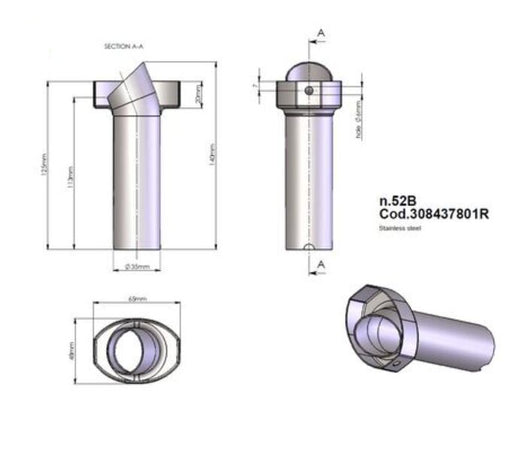 LEOVINCE DB Killer Insert - Decibel Killer, Noise Damper Insert - 308437801R