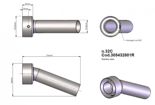 LEOVINCE DB Killer Insert - Decibel Killer, Noise Damper Insert - 305432801R