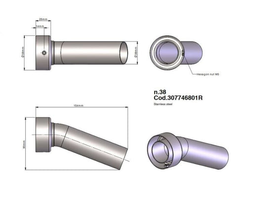 LEOVINCE DB Killer Insert - Decibel Killer, Noise Damper Insert - 307746801R