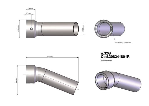 LEOVINCE DB Killer Insert - Decibel Killer, Noise Damper Insert - 308241801R