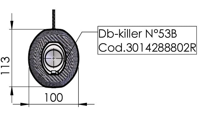 LEOVINCE DB Killer Insert - Decibel Killer, Noise Damper Insert - 3014288802R