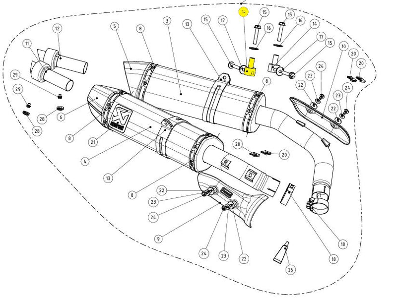 Akrapovic Spacer bushe - Aluminium - Bushing - P-DR71