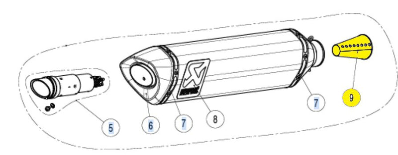 Akrapovic Insert - Stainless Steel - Replacement