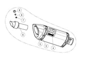 Akrapovic Replacement Muffler - Racing Line - M-AP02102C