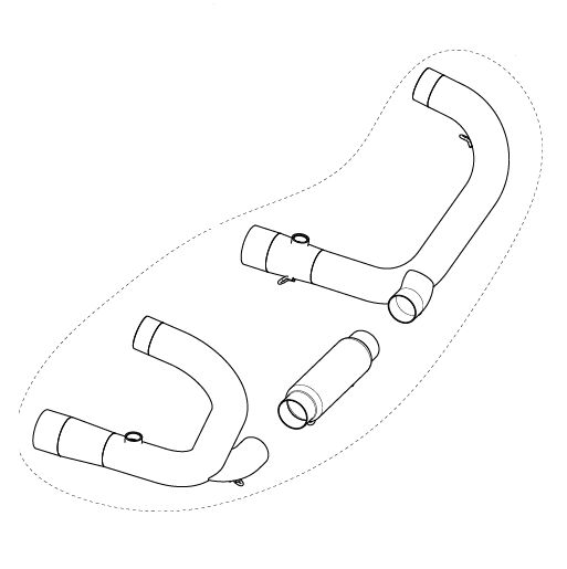 Akrapovic Headpipes - Akrapovic Replacement - Stainless Steel - Head Pipe - H-B12R4