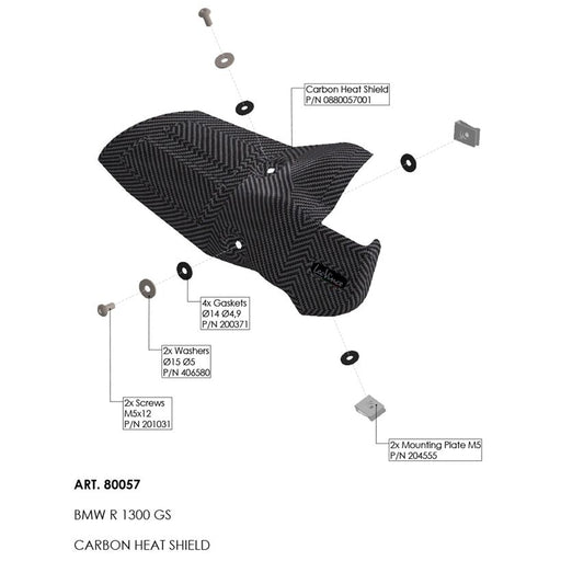 LEOVINCE Heat Shield - Black - 80057