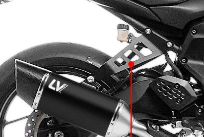 LEOVINCE Footpeg Removal Kit - Black, Exhaust Mount Bracket