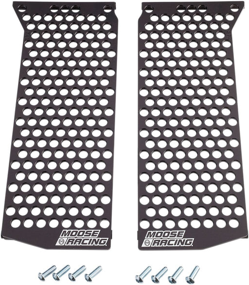 Moose Offroad Hard-parts Radiator Guards - Anodised, Black - 12-114