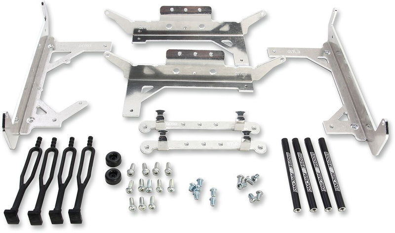 Moose Offroad Hard-parts Radiator Braces - Silver - 11-017
