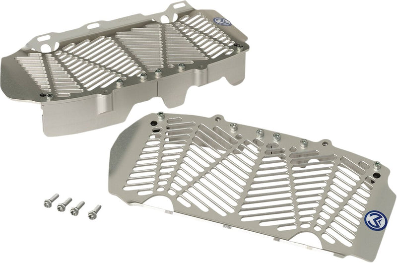 Moose Offroad Hard-parts Billet Radiator Guards - Silver - 12-1116