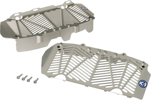Moose Offroad Hard-parts Billet Radiator Guards - Silver - 12-1116