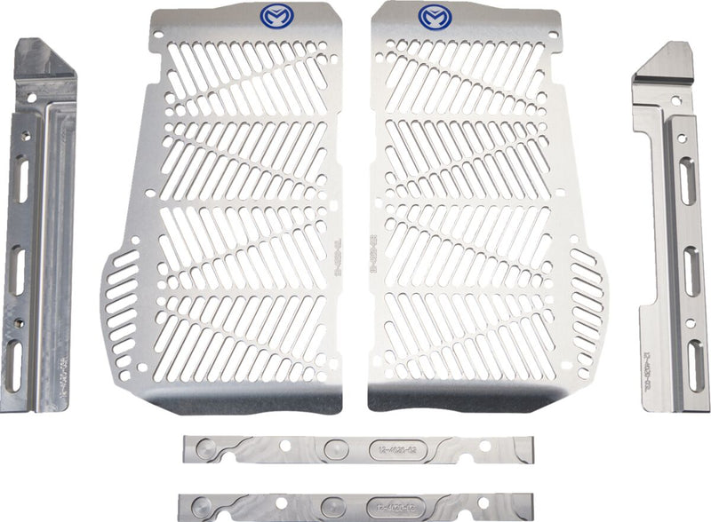 Moose Offroad Hard-parts Billet Radiator Guards - Silver - 12-4020
