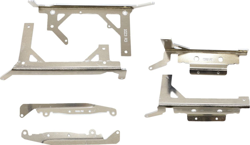 Moose Offroad Hard-parts Radiator Braces - Silver - 11-1023