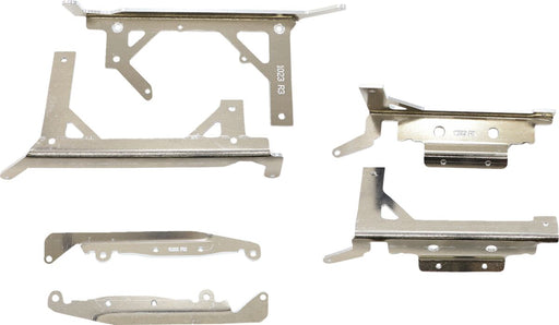 Moose Offroad Hard-parts Radiator Braces - Silver - 11-1023