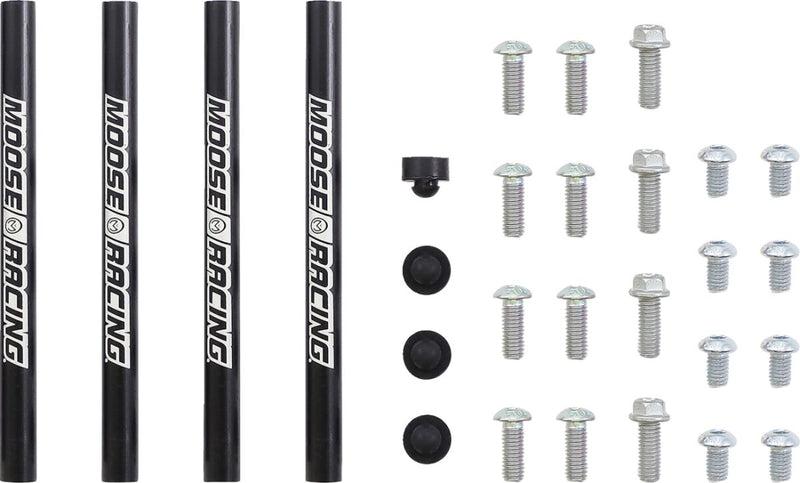 Moose Offroad Hard-parts Radiator Braces - Silver - 11-1023