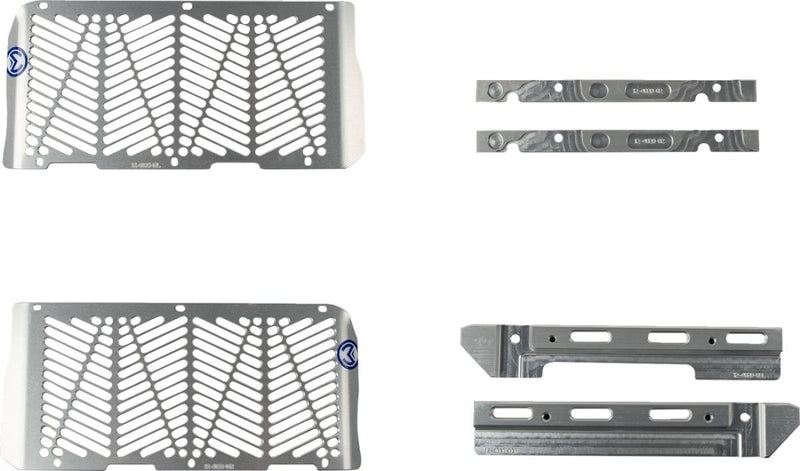 Moose Offroad Hard-parts Billet Radiator Guards - Silver - 12-4024