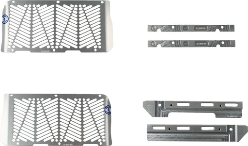 Moose Offroad Hard-parts Billet Radiator Guards - Silver - 12-4024