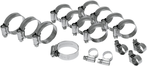 Samco Sport Radiator Clamp Kit - Silver, Radiator Hose - CK YAM-17